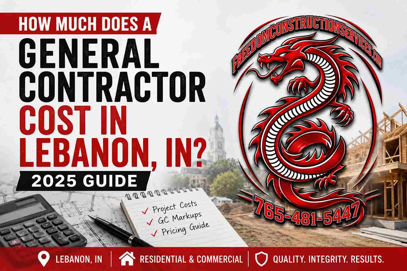general contractor cost Lebanon IN
